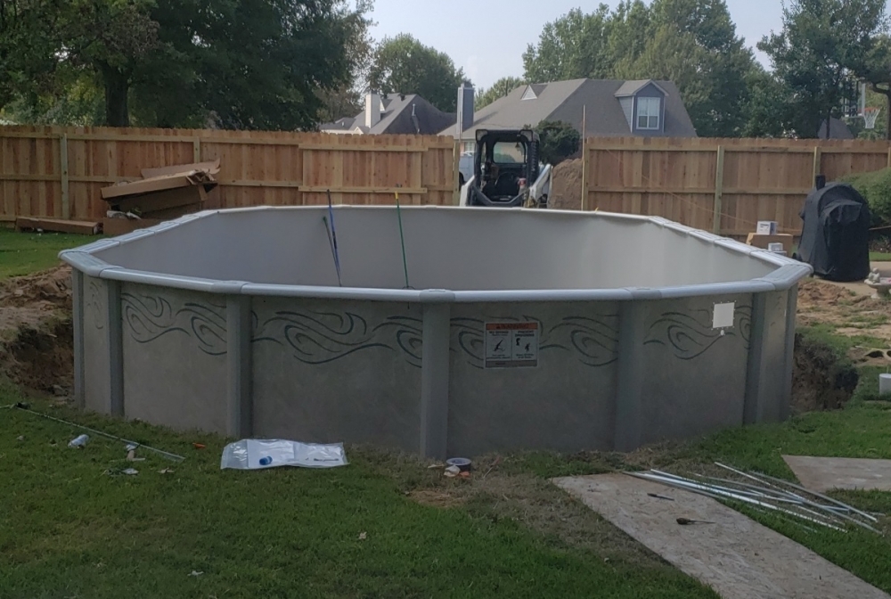 30 Oval Installed Above Ground Pool, 15 X 30 Oval Above Ground Pool