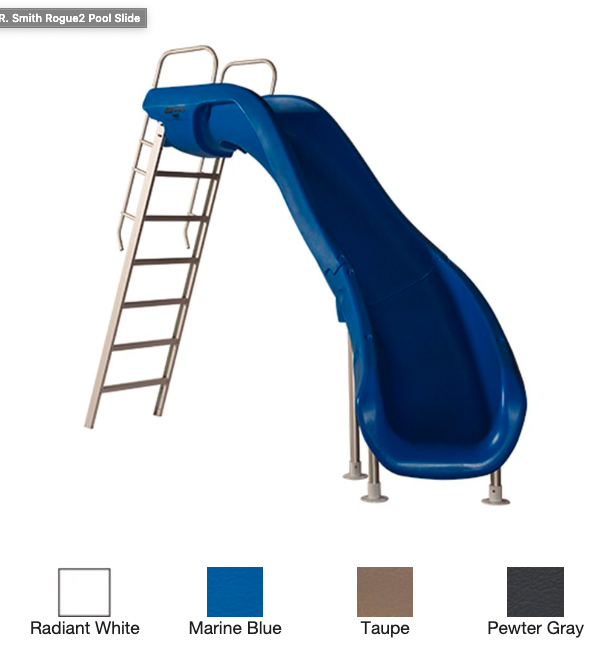 SR Smith Rogue 2 Pool Slide, Gray, Left Curve, Canada