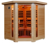 Tucson - Hemlock 4 Person Sauna - Carbon Heaters - Corner Unit