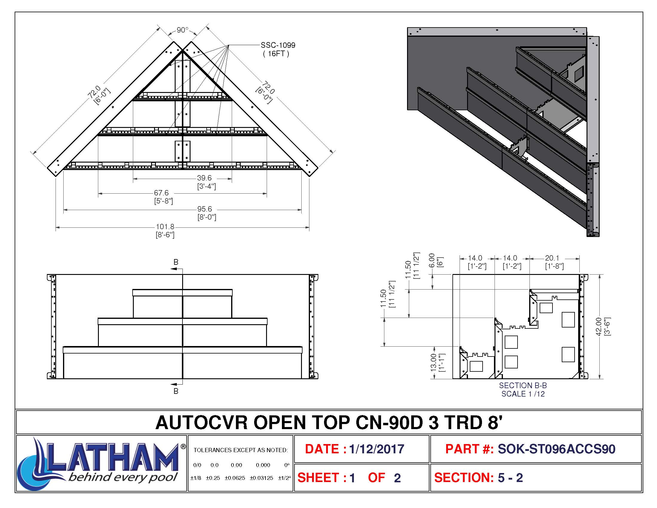 6" Radius Corner Step (6'x6') (Use with Auto Cover)