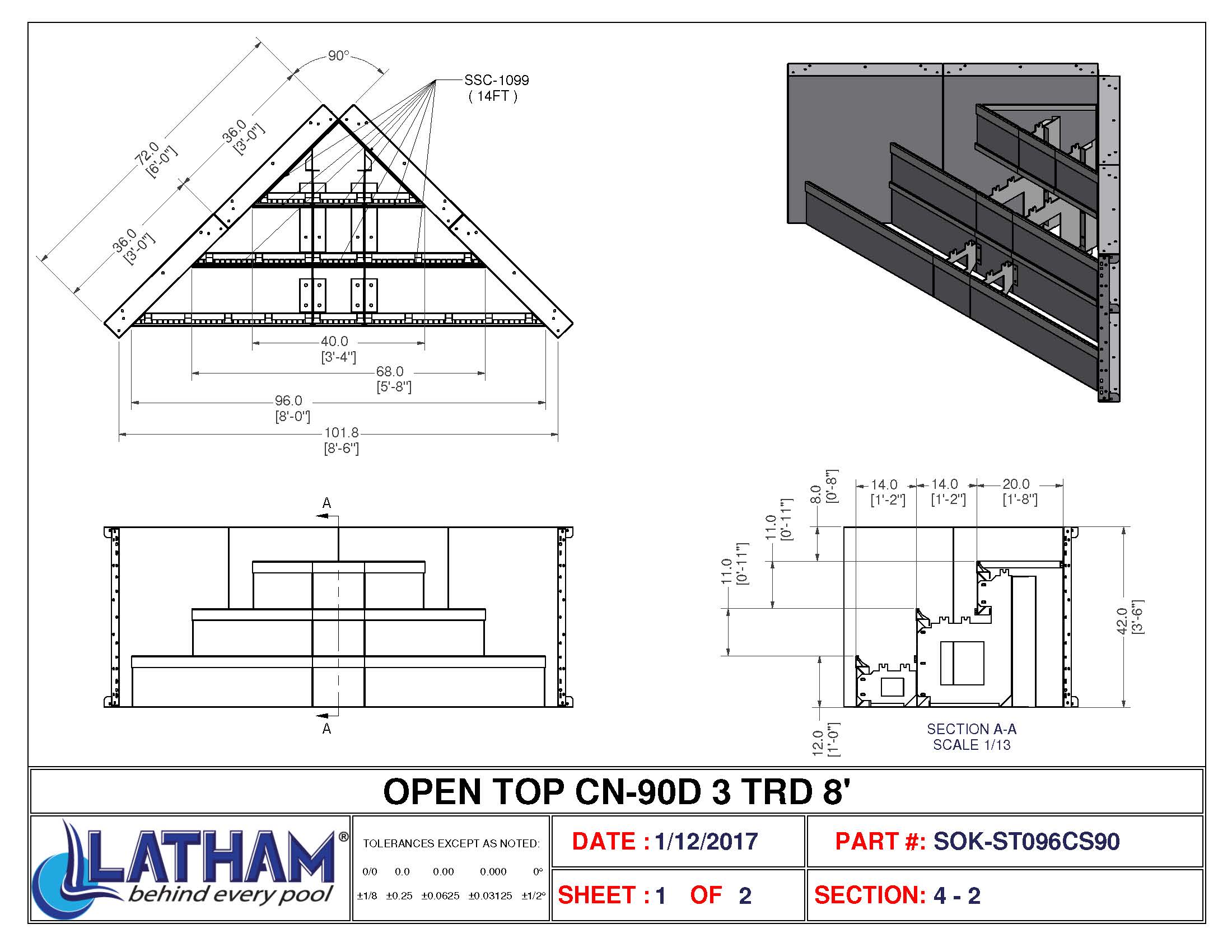 6" Radius Corner Step (6'x6')