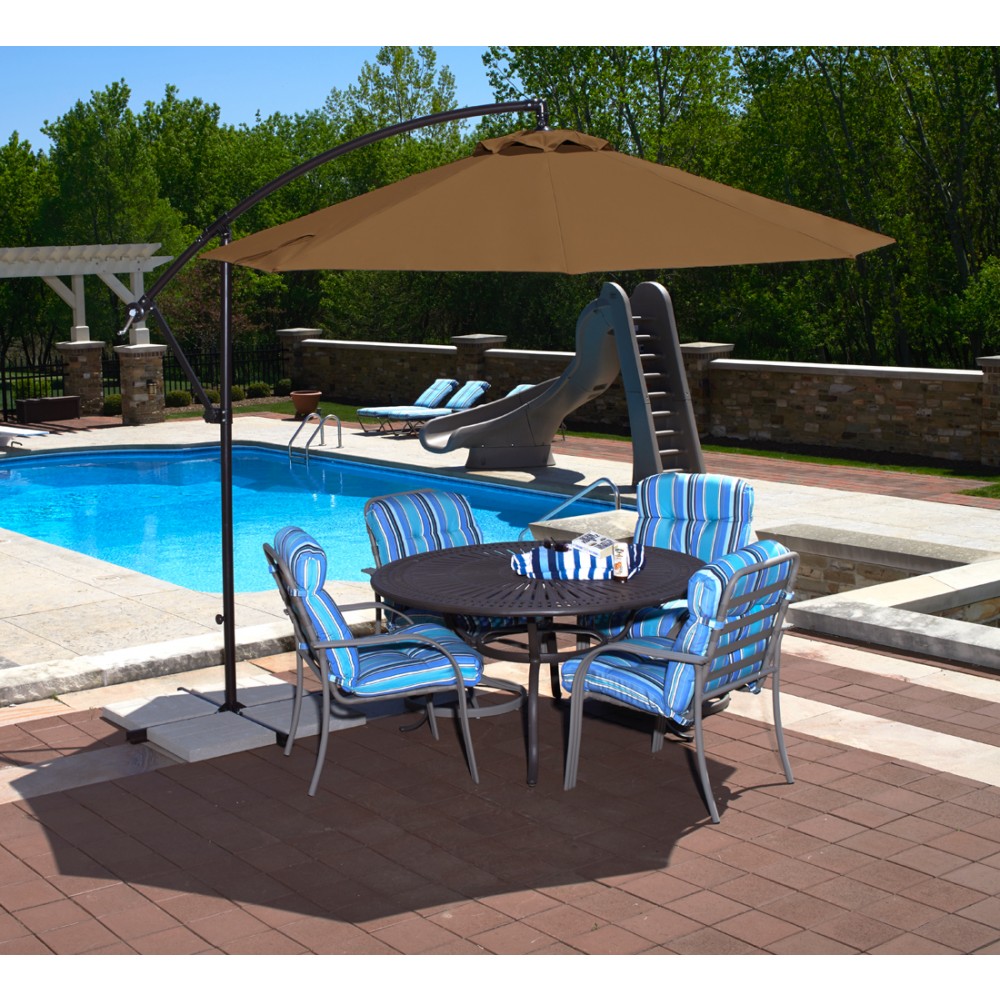 Santiago 10' Cantilever Umbrella - Stone Olefin