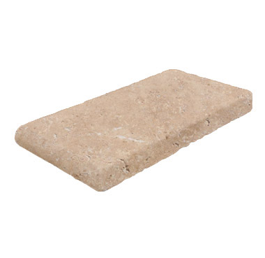 Noche Travertine Coping 1.25" Thickness - Radius Wall