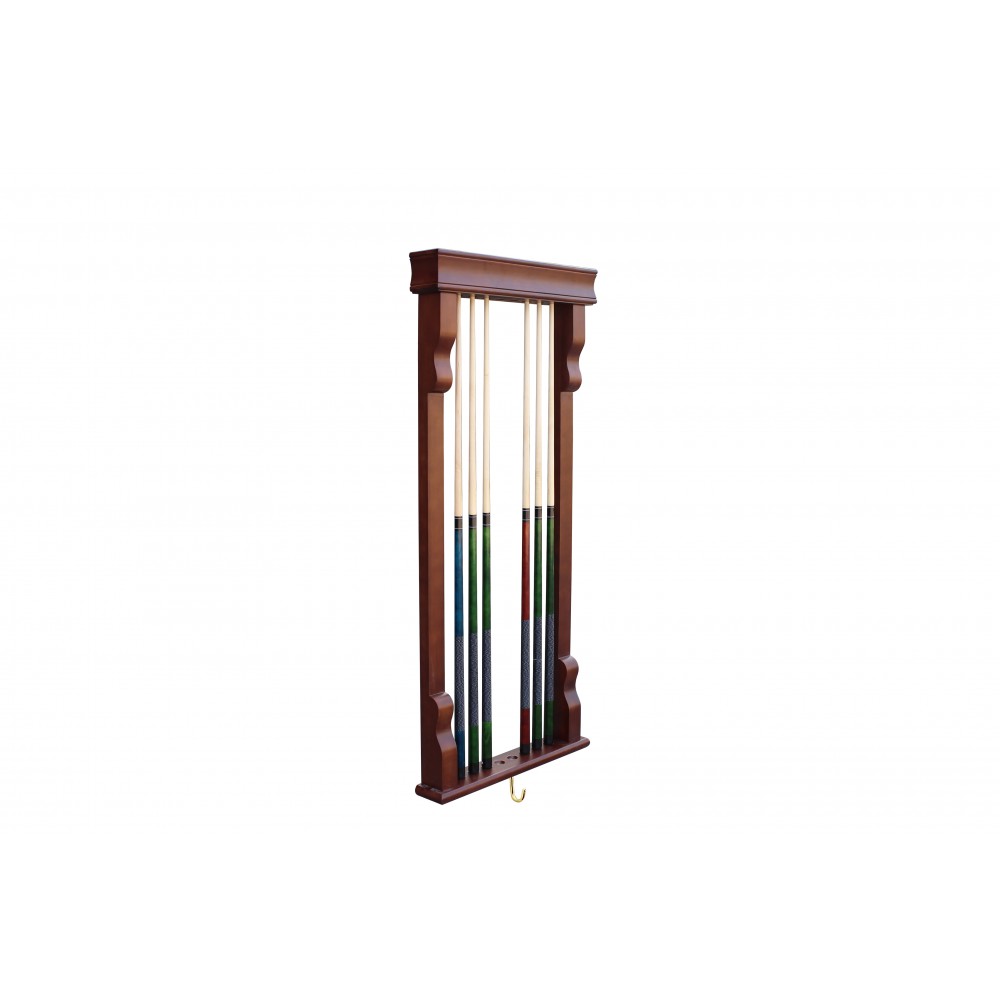 Wall Mounted Cue Rack - Mahogony