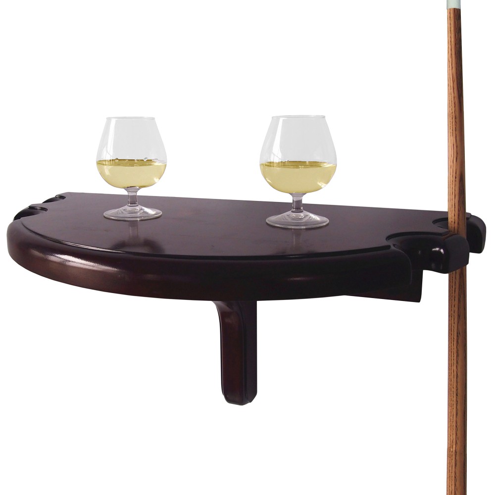 Premium Half Moon Wall Shelf - Mahogany
