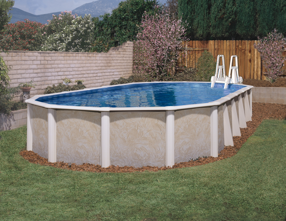 Oval Above Ground Swimming Pool 550x366x120 Wall Hard Lacquered Pine Oval Toi