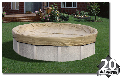 37' Winter Cover for 33' Round Pool 20 Yr. Tan
