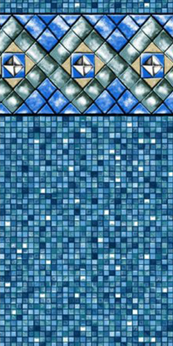 Swimline 15' Round Bermuda Tile 54" Uni-Bead 25GA Liner