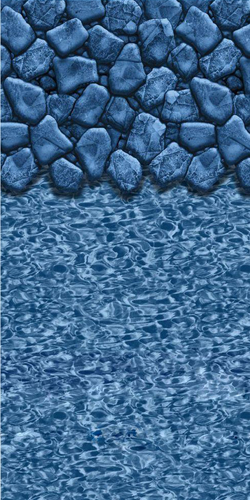 Swimline 21' Round Boulder Swirl 48"-52" Overlap 25GA Liner