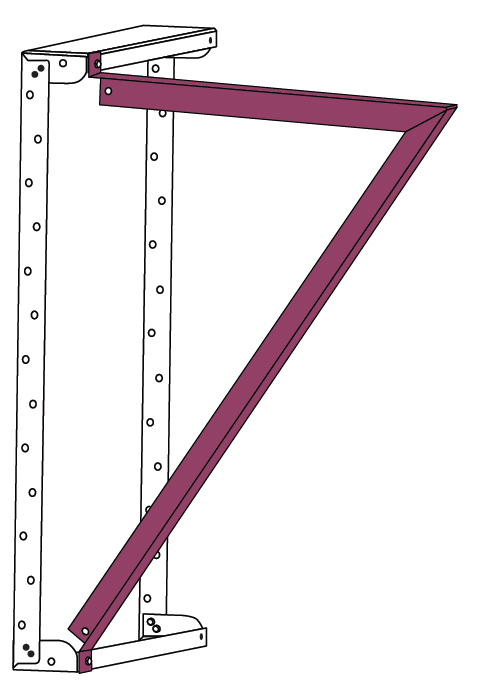 Deck Support Brace - 42" Steel