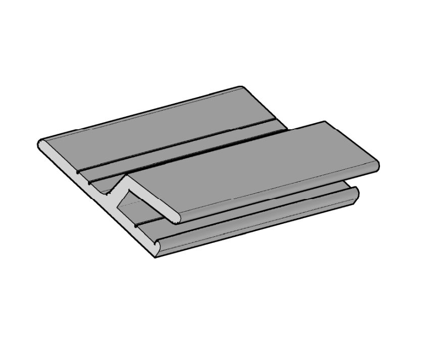Cantilever Flat Track - 8' Notched (Radius Pools) - White