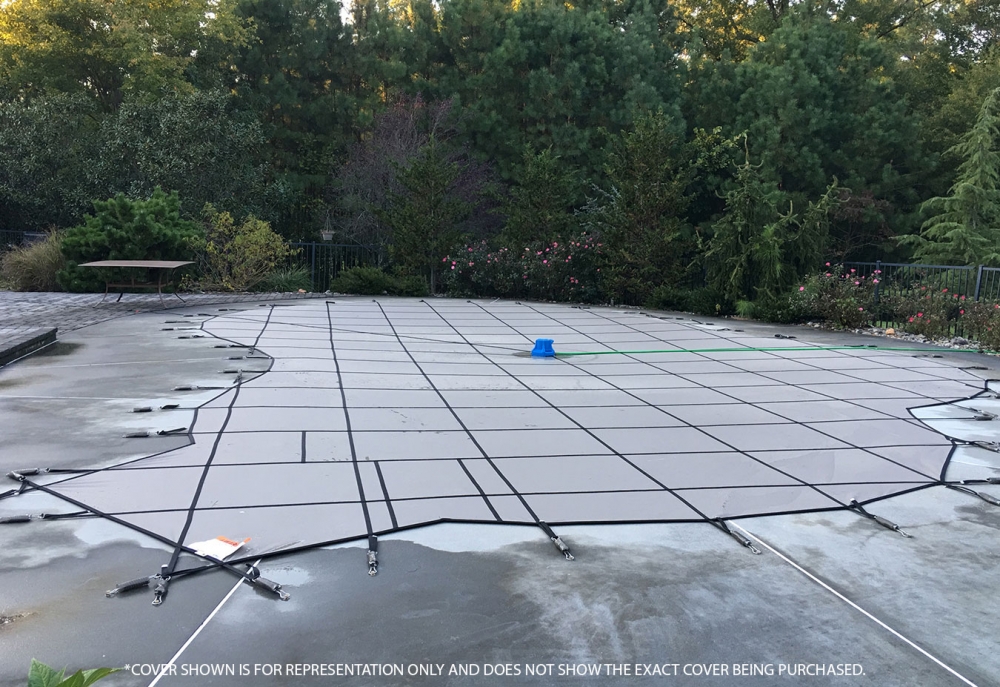 GLI HyPerLite Solid Safety Cover for 16' 6" x 32' 6" Grecian Pool with 4' x 6' Right Steps - Thumbnail 5