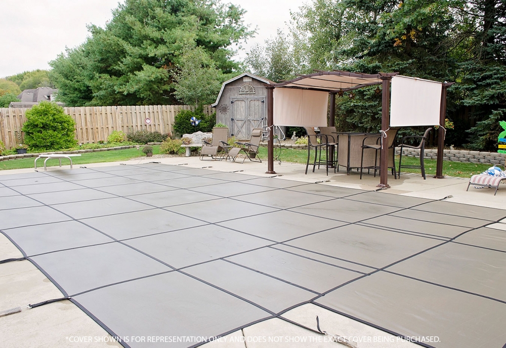 GLI ProMesh Rectangular Safety Cover with 4' x 8' End Step - Green - Thumbnail 3