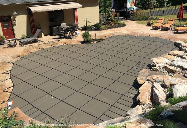 GLI ProMesh Rectangular Safety Cover with 4' x 8' End Step - Green - Thumbnail 4