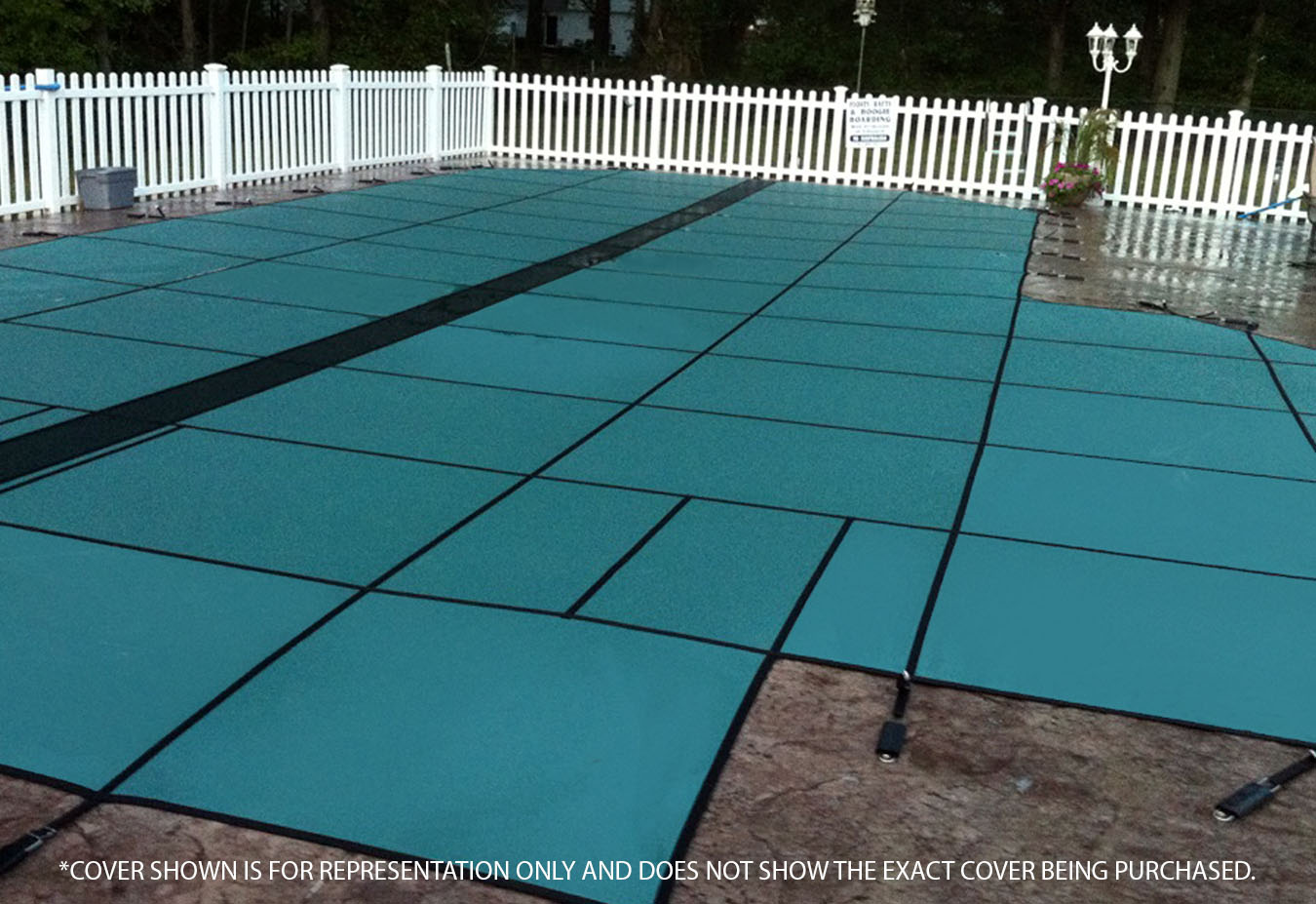 GLI HyPerLite 15' x 30' Oval Solid Safety Cover w/Kl Scrn Drain, Gn