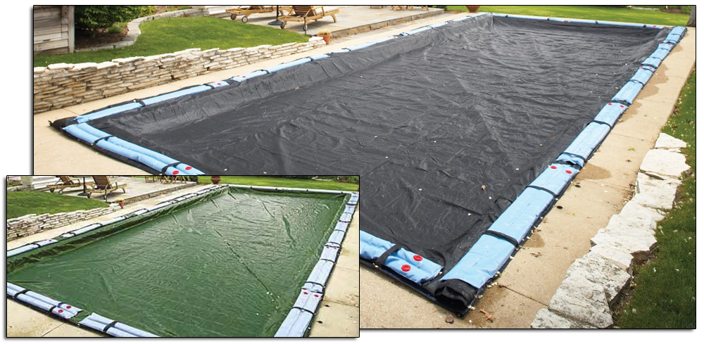 35' x 65' Rugged Mesh Cover for 30' x 60' Rectangle Pool - Black