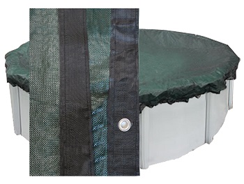 19' x 35' PoolTux Mesh Cover for 16' x 32' Oval Pool - Green