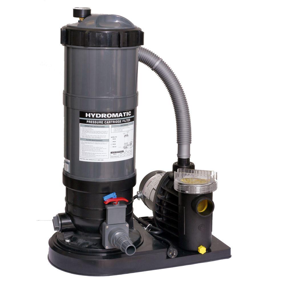 Hydro 90 sq. ft. Cartridge Pool Filter System with 1 HP Pump (SOLD OUT)