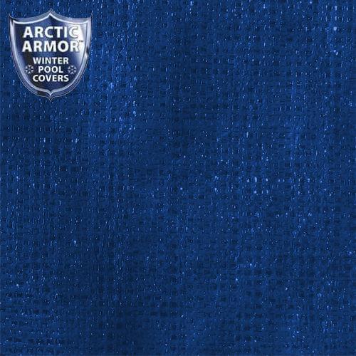Arctic Armor Ultra Light Solid Safety Cover w/Center Drain for 16x32 Rect, Blue
