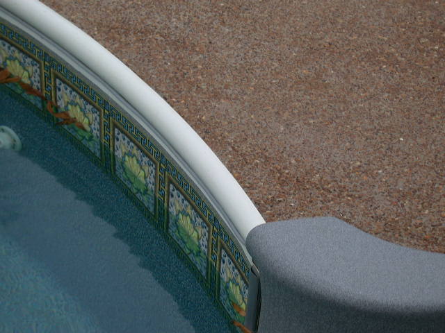 coping pool swimming bullnose pools paint options inground edging concrete deck aggregate edges exposed flat liners decking radius different perimeter