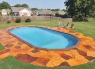 semi inground pools with deep end